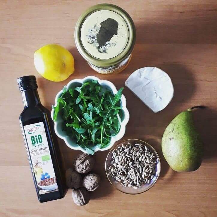 sałatka, camembert, rukola, gruszka, dietetyk gorzów, magdalena kołodziej, poznań, dietetyk online, fit